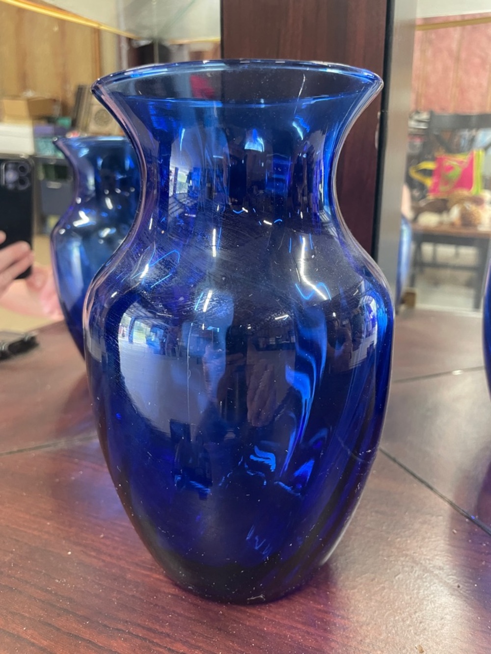 Cobalt Blue Glass Vase - Home Accents